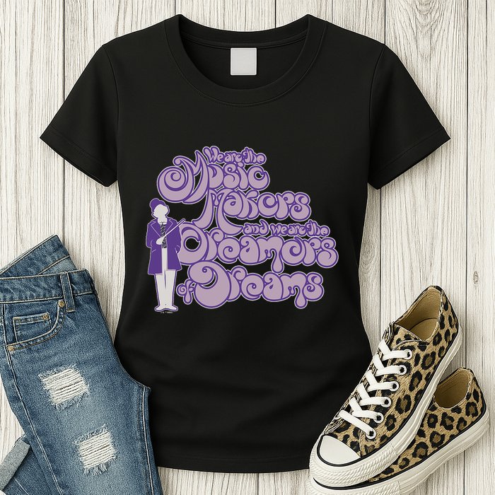 W.I.L.L.Y W.O.N.K.A And The Chocolate Factory Music Makers Gum Font Womens T-Shirt