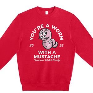 Worm With A Mustache James Tom Ariana Reality Premium Crewneck Sweatshirt