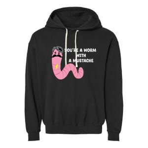 Worm With A Mustache James Tom Ariana Reality Garment-Dyed Fleece Hoodie