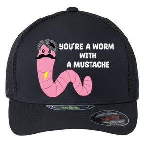 Worm With A Mustache James Tom Ariana Reality Flexfit Unipanel Trucker Cap