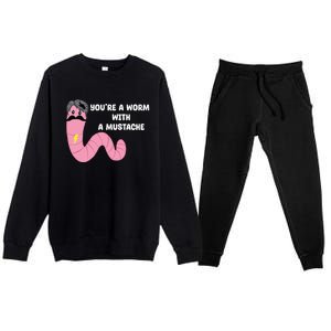 Worm With A Mustache James Tom Ariana Reality Premium Crewneck Sweatsuit Set