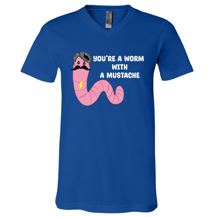 Worm With A Mustache James Tom Ariana Reality V-Neck T-Shirt