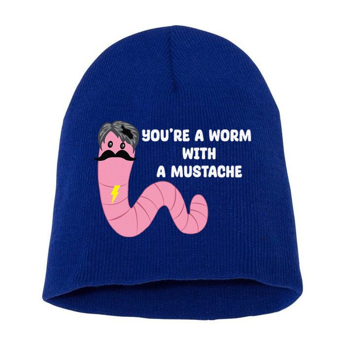 Worm With A Mustache James Tom Ariana Reality Short Acrylic Beanie