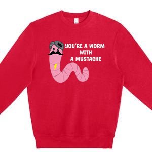 Worm With A Mustache James Tom Ariana Reality Premium Crewneck Sweatshirt