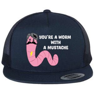 Worm With A Mustache James Tom Ariana Reality Flat Bill Trucker Hat