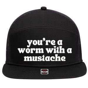 Worm With A Mustache James Tom Ariana Reality 7 Panel Mesh Trucker Snapback Hat