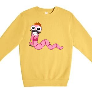 Worm With A Mustache James Tom Ariana Reality Premium Crewneck Sweatshirt