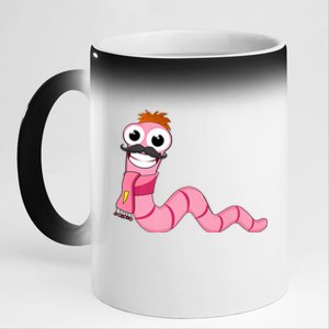 Worm With A Mustache James Tom Ariana Reality 11oz Black Color Changing Mug