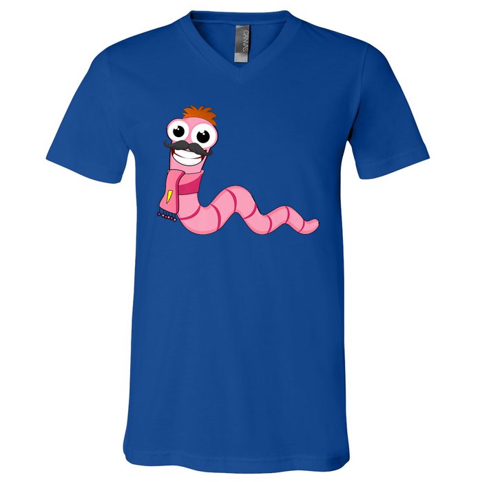 Worm With A Mustache James Tom Ariana Reality V-Neck T-Shirt