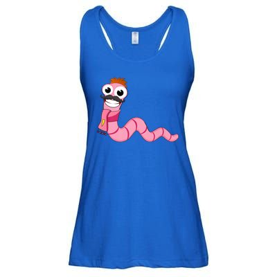 Worm With A Mustache James Tom Ariana Reality Ladies Essential Flowy Tank