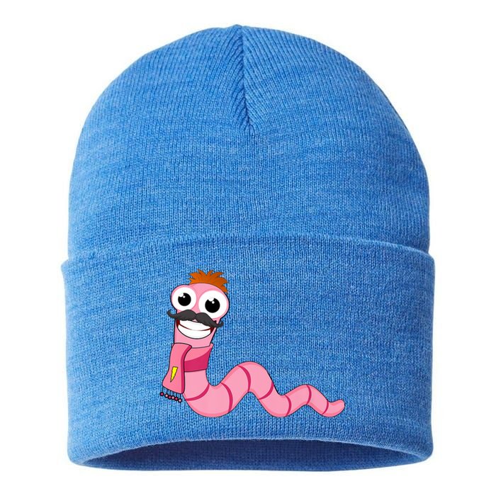 Worm With A Mustache James Tom Ariana Reality Sustainable Knit Beanie