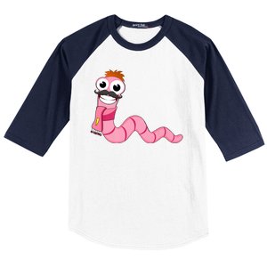 Worm With A Mustache James Tom Ariana Reality Baseball Sleeve Shirt