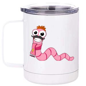 Worm With A Mustache James Tom Ariana Reality 12 oz Stainless Steel Tumbler Cup