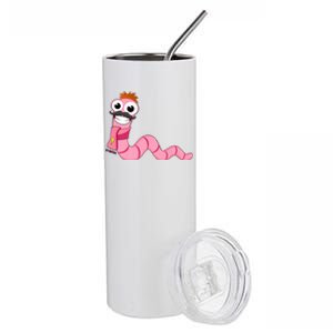 Worm With A Mustache James Tom Ariana Reality Stainless Steel Tumbler