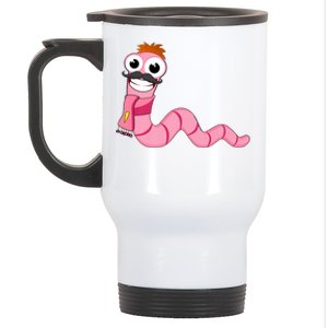 Worm With A Mustache James Tom Ariana Reality Stainless Steel Travel Mug