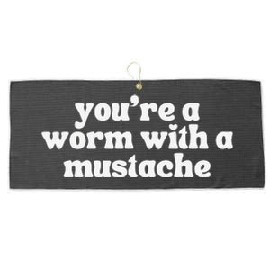 Worm With A Mustache James Tom Ariana Reality Large Microfiber Waffle Golf Towel