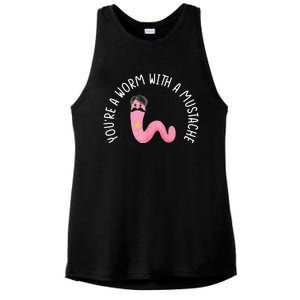 Worm With A Mustache James Tom Ariana Reality Funny Matching Ladies PosiCharge Tri-Blend Wicking Tank