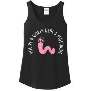 Worm With A Mustache James Tom Ariana Reality Funny Matching Ladies Essential Tank