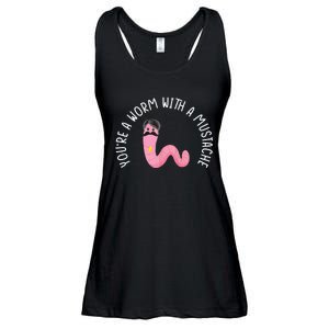 Worm With A Mustache James Tom Ariana Reality Funny Matching Ladies Essential Flowy Tank