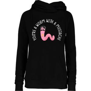 Worm With A Mustache James Tom Ariana Reality Funny Matching Womens Funnel Neck Pullover Hood