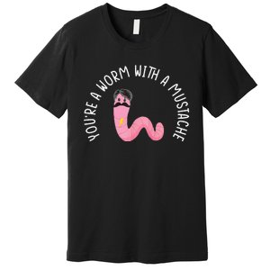 Worm With A Mustache James Tom Ariana Reality Funny Matching Premium T-Shirt