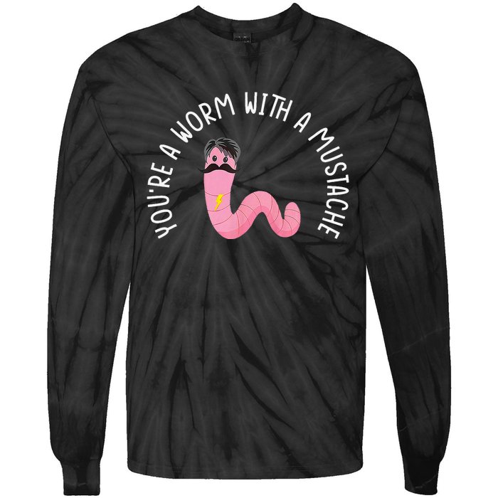 Worm With A Mustache James Tom Ariana Reality Funny Matching Tie-Dye Long Sleeve Shirt