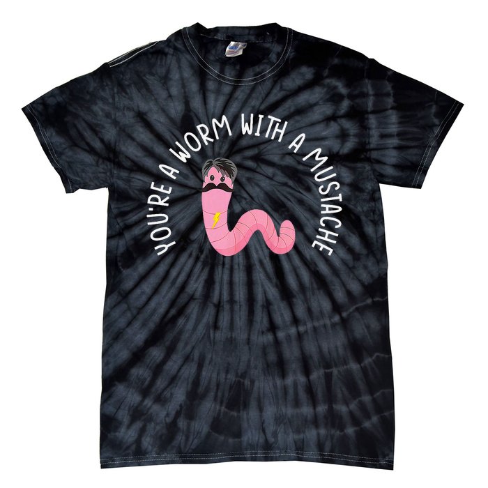 Worm With A Mustache James Tom Ariana Reality Funny Matching Tie-Dye T-Shirt