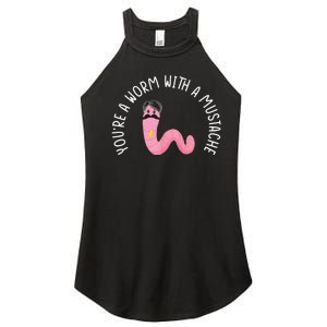 Worm With A Mustache James Tom Ariana Reality Funny Matching Women's Perfect Tri Rocker Tank