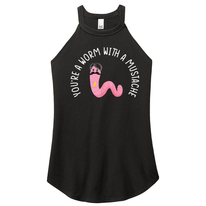 Worm With A Mustache James Tom Ariana Reality Funny Matching Women's Perfect Tri Rocker Tank