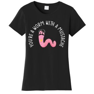 Worm With A Mustache James Tom Ariana Reality Funny Matching Women's T-Shirt