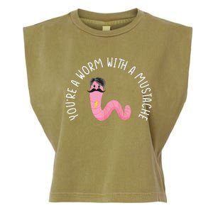 Worm With A Mustache James Tom Ariana Reality Funny Matching Garment-Dyed Women's Muscle Tee