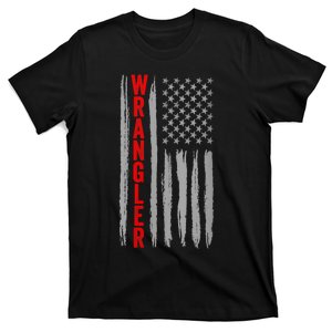 Wo Wrangler American Flag US Wrangler USA Flag T-Shirt