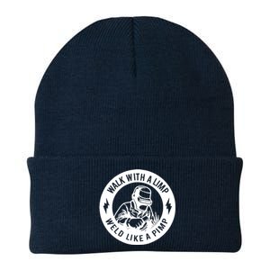 Walk With A Limp Weld Like A Pimp Knit Cap Winter Beanie