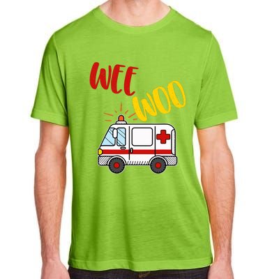 Wee Woo Ambulance Amr Funny Ems Emt Paramedic Gift Adult ChromaSoft Performance T-Shirt