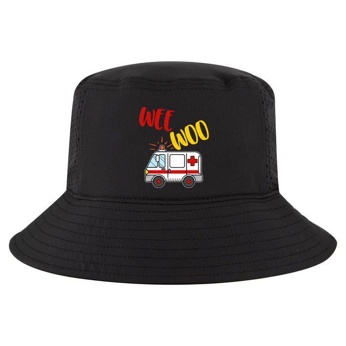 Wee Woo Ambulance Amr Funny Ems Emt Paramedic Gift Cool Comfort Performance Bucket Hat