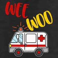 Wee Woo Ambulance Amr Funny Ems Emt Paramedic Gift 7 Panel Mesh Trucker Snapback Hat