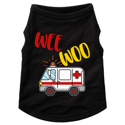 Wee Woo Ambulance Amr Funny Ems Emt Paramedic Gift Doggie Tank