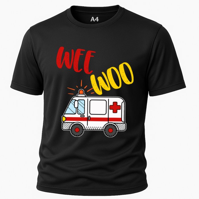 Wee Woo Ambulance Amr Funny Ems Emt Paramedic Gift Performance Shirt