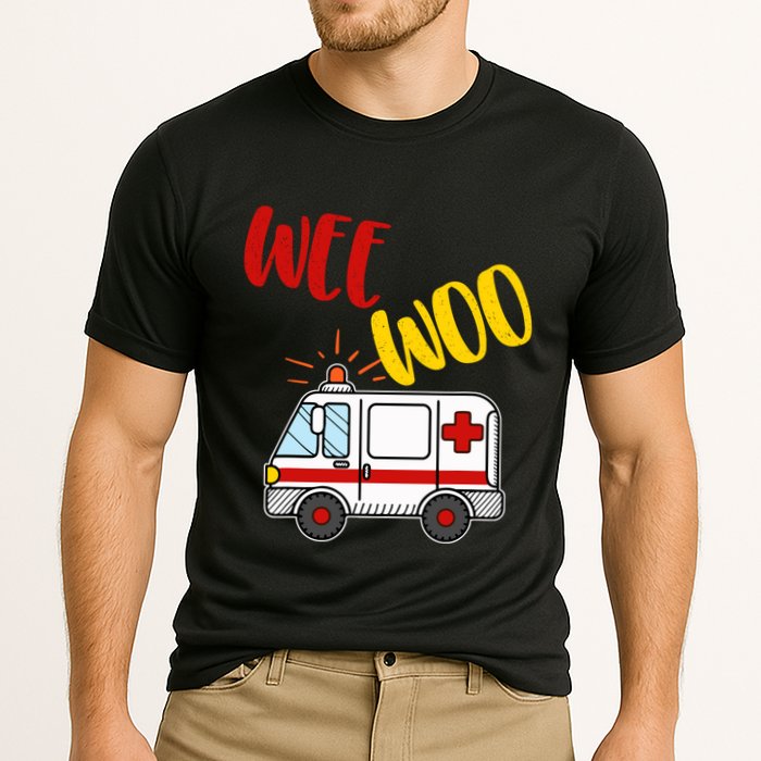 Wee Woo Ambulance Amr Funny Ems Emt Paramedic Gift Performance Shirt