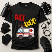 Wee Woo Ambulance Amr Funny Ems Emt Paramedic Gift Performance Shirt