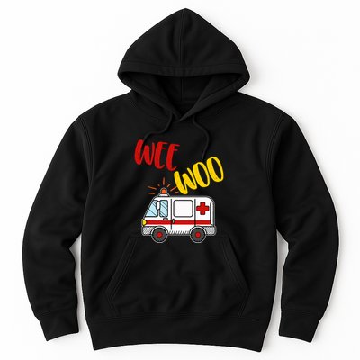Wee Woo Ambulance Amr Funny Ems Emt Paramedic Gift Hoodie