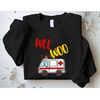 Wee Woo Ambulance Amr Funny Ems Emt Paramedic Gift Sweatshirt