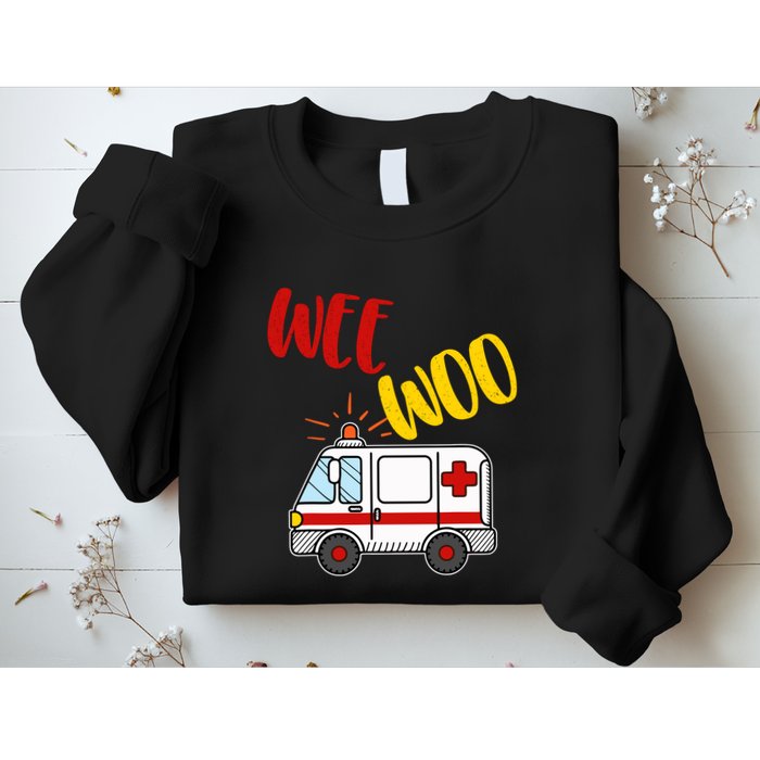 Wee Woo Ambulance Amr Funny Ems Emt Paramedic Gift Sweatshirt