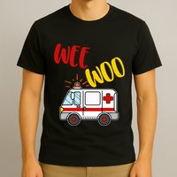 Wee Woo Ambulance Amr Funny Ems Emt Paramedic Gift T-Shirt