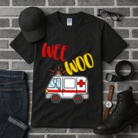 Wee Woo Ambulance Amr Funny Ems Emt Paramedic Gift Tall T-Shirt