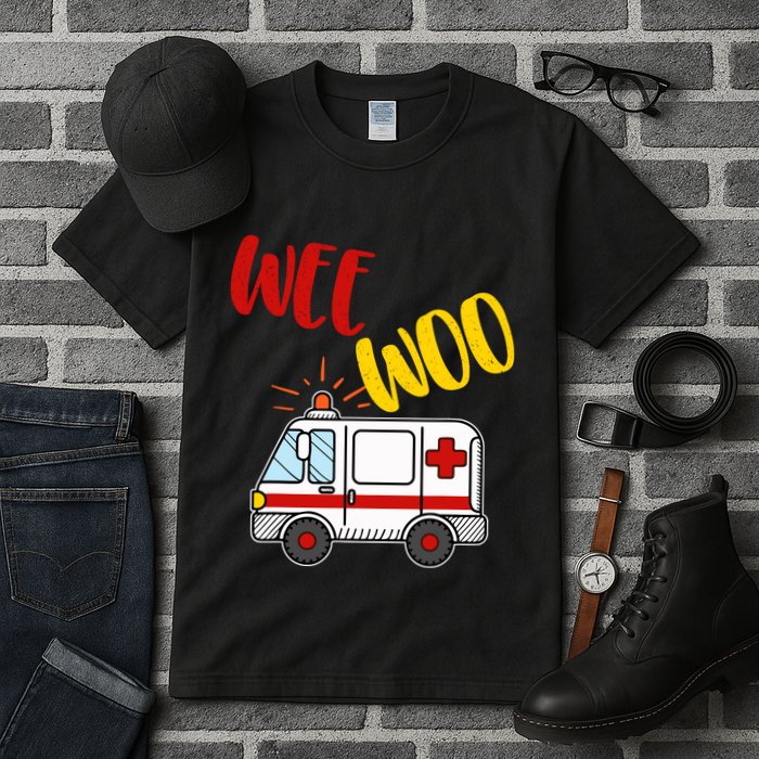 Wee Woo Ambulance Amr Funny Ems Emt Paramedic Gift Tall T-Shirt