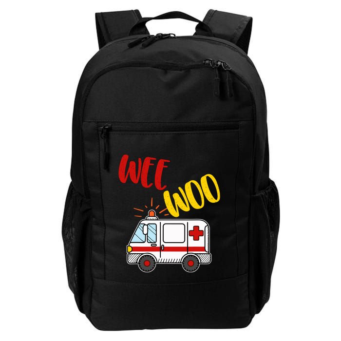 Wee Woo Ambulance Amr Funny Ems Emt Paramedic Gift Backpack