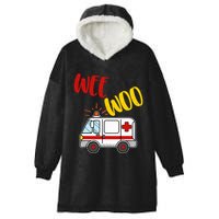 Wee Woo Ambulance Amr Funny Ems Emt Paramedic Gift Hooded Wearable Blanket