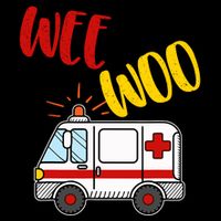 Wee Woo Ambulance Amr Funny Ems Emt Paramedic Gift 16 in Basic Backpack