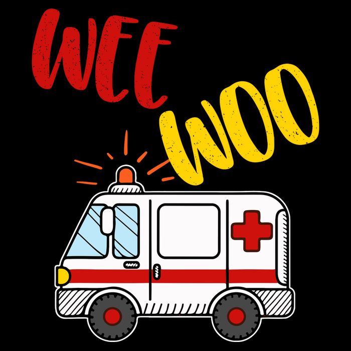 Wee Woo Ambulance Amr Funny Ems Emt Paramedic Gift 16 in Basic Backpack